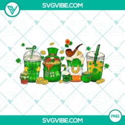 St Patricks Day Coffee Cup PNG File, Gnome Patrick Day Shamrock Clover  PNG Files