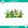 St. Patrick's Day coffee cup with gnome, shamrock, and clover designs PNG file for festive celebrations.