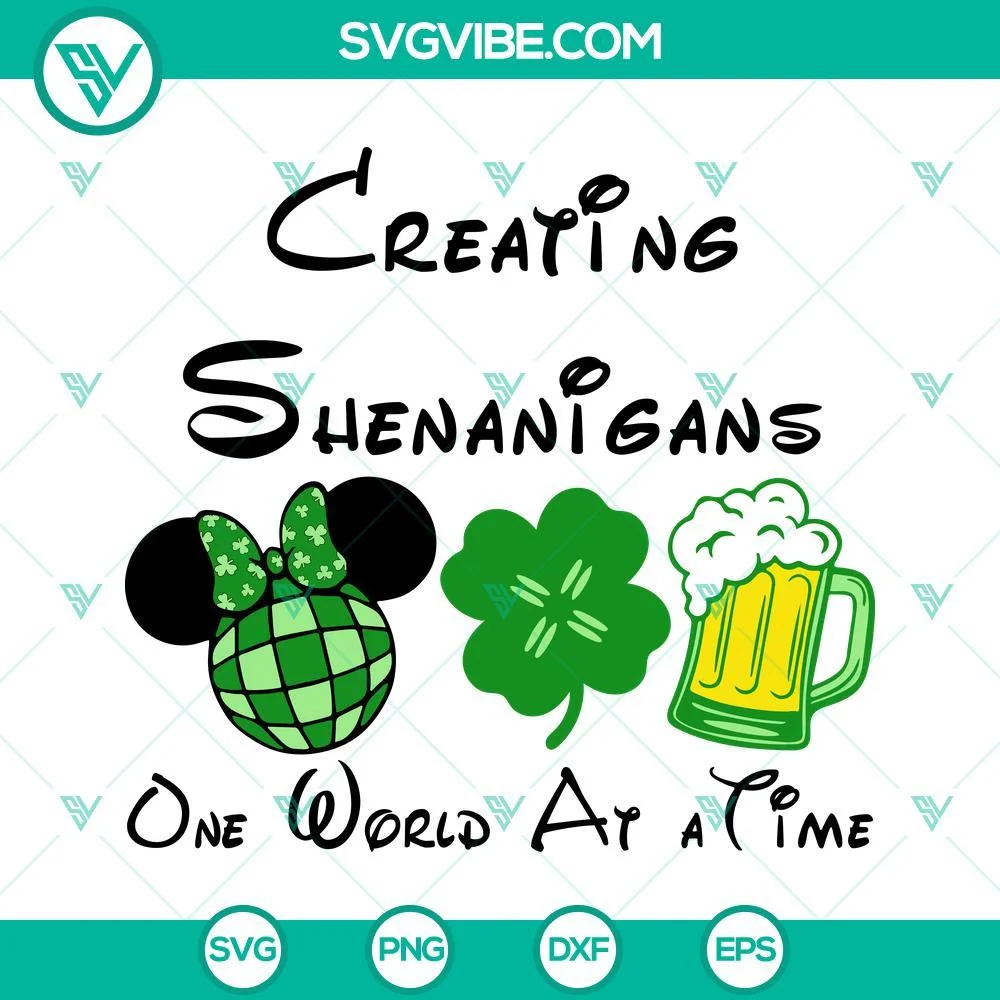 Disney, St Patrick's Day, SVG Files, St Patricks Day Disney SVG Image, Creating 1