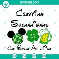 St Patricks Day Disney SVG Download, Creating Shenanigans One World At A 2