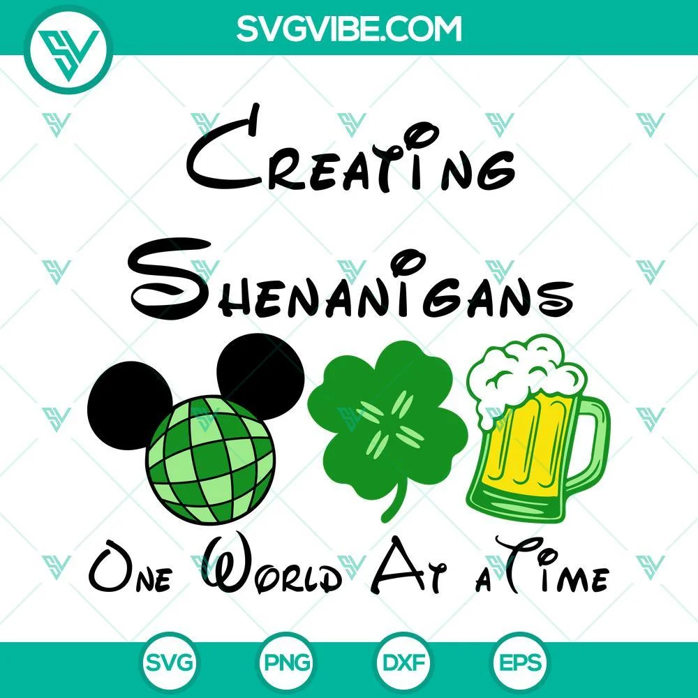 Disney, St Patrick's Day, SVG Files, St Patricks Day Disney SVG Image, Creating 2