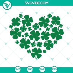 St Patrick's Day, SVG Files, St Patricks Day Heart SVG Files, Four Leaf Clover 2