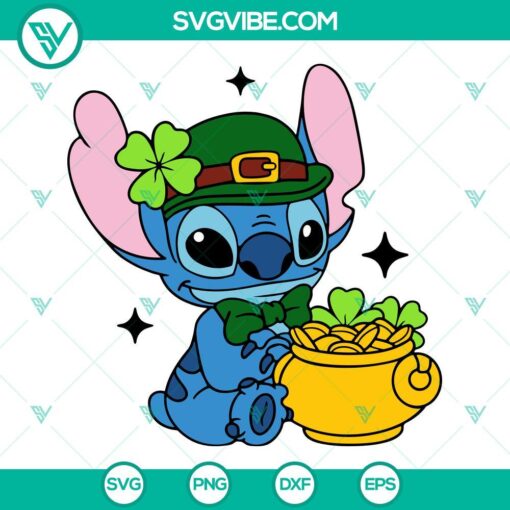 st patricks day stitch svg leprechaun svg lilo and stitch svg disney st patricks day svg png dxf eps cut files 8 mockup