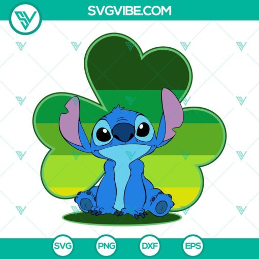 st patricks day stitch svg shamrock svg lucky svg 4 leaf clover svg png dxf eps files 6 mockup