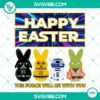 Star Wars Easter Peeps PNG with characters, The Force theme, ideal for Easter projects, PNG download.