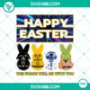Star Wars Easter theme with characters and Peeps in PNG file, The Force Will Be With You. Perfect for holiday designs.