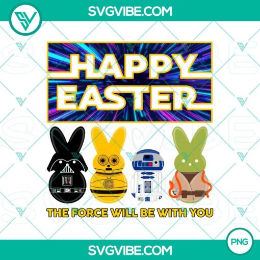 star war happy easter png the force will be with you png star war characters easter peeps png mockup