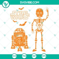 Halloween, SVG Files, Star Wars Halloween SVG Image, R2-D2 C-3PO Halloween SVG 4