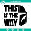 Star Wars Mandalorian SVG file bundle featuring Mandalorian helmet design. Great for Star Wars fans and craft projects.