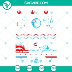 Star Wars Ugly Christmas Sweater SVG Files, Star Wars Christmas SVG Image PNG