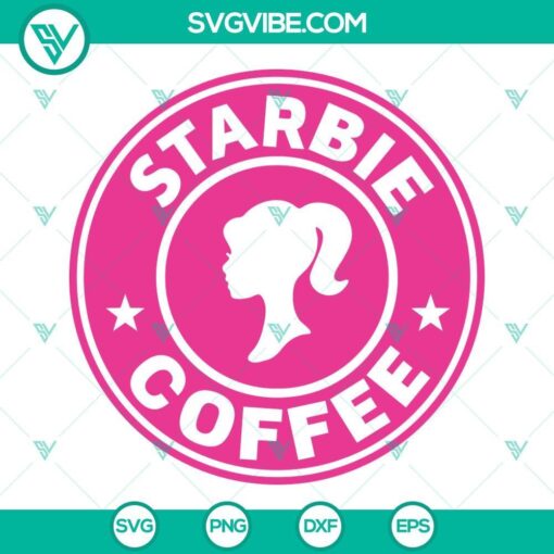 starbie coffee svg barbie starbucks coffee svg png dxf eps cricut 9 mockup