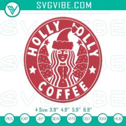 Christmas Embroidery Designs, Embroidery Designs, Starbucks Holly Jolly Coffee 2