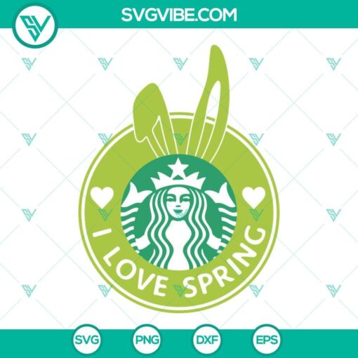 starbucks logo easter svg bundle hello spring svg starbucks coffee bunny ears svg png dxf eps 3 mockup