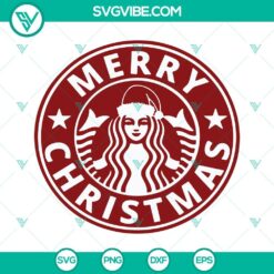 Christmas, Starbucks Cup Wrap, SVG Files, Christmas Starbucks Logo SVG File, 3