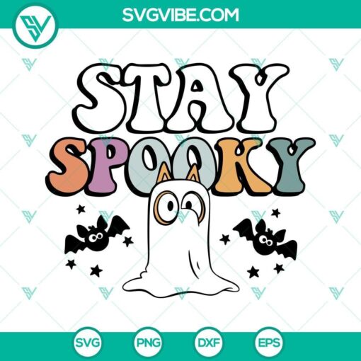 stay spooky bluey ghost svg bluey bingo halloween svg png dxf eps instant download 5 mockup