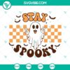 Spooky ghost Halloween SVG cut file for Cricut in PNG EPS DXF format, perfect for holiday crafting projects.