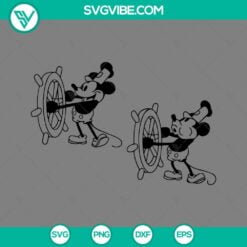 Disney, SVG Files, Steamboat Willie SVG Files, Steamboat Mickey SVG Download 3