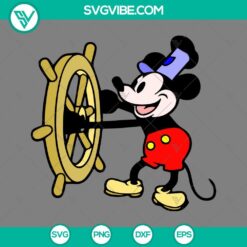 Disney, SVG Files, Steamboat Willie SVG Files Bundle, Steamboat Mickey Mouse 4