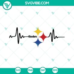 Football, Sports, SVG Files, Steelers Heartbeat SVG Files, Pittsburgh Steelers 19