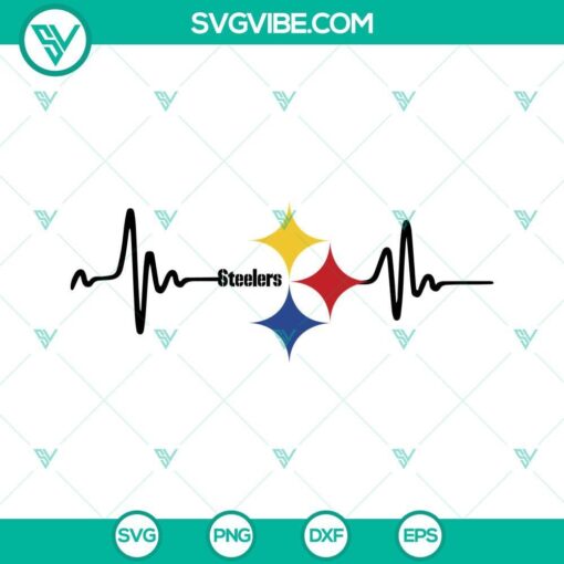 steelers heartbeat svg pittsburgh steelers svg pittsburgh steelers logo svg 10 mockup