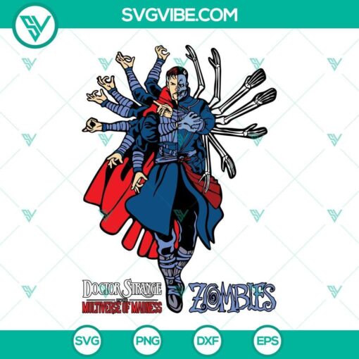 stephen strange doctor strange 2 svg doctor strange in the multiverse of madness zombies svg png dxf eps cut files 3 mockup