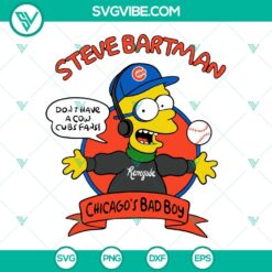 Disney, SVG Files, Steve Bartman SVG Files, Chicago’s Bad Boy SVG Files, Bart 4