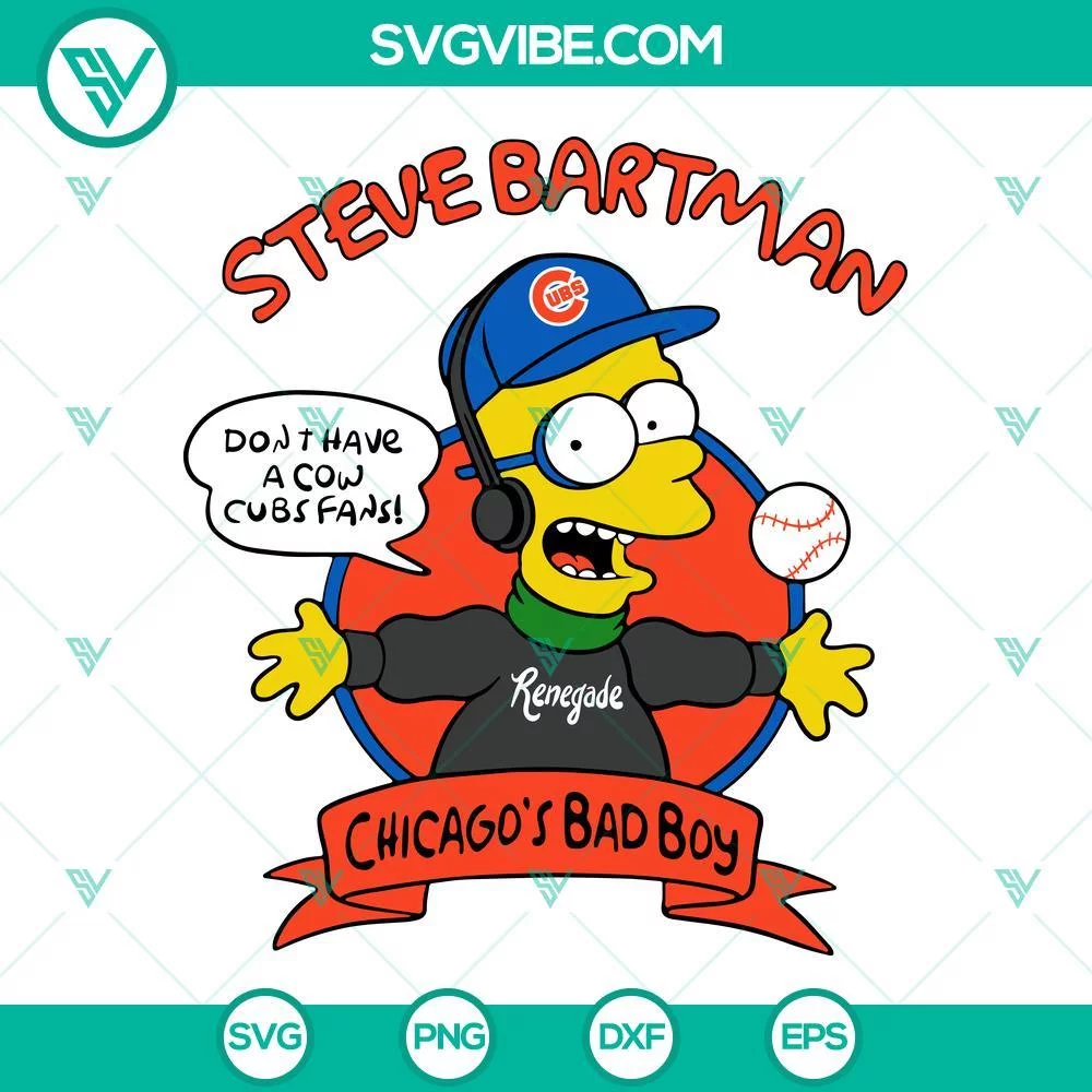 Disney, SVG Files, Steve Bartman SVG Files, Chicago’s Bad Boy SVG Files, Bart 1