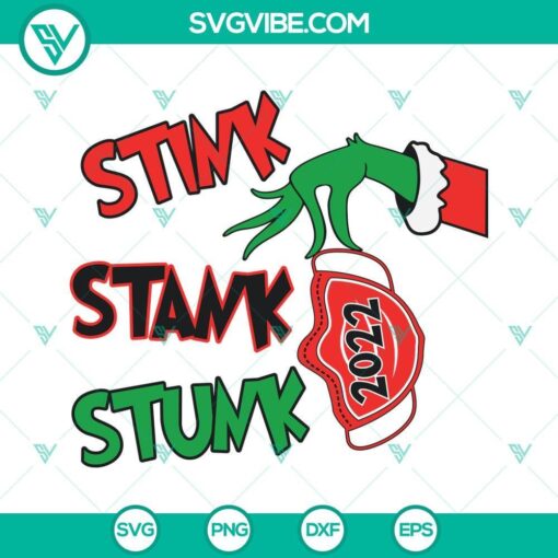 stink stank stunk 2022 grinch hand svg png dxf eps cut files 7 mockup