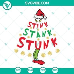 Stink Stank Stunk Christmas Tree SVG Images, Stink Stank Stunk Grinch ...