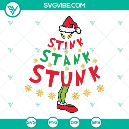 stink stank stunk christmas tree svg stink stank stunk grinch christmas svg png dxf eps cut file 2 mockup