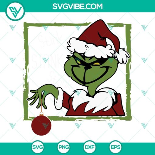 stink stank stunk grinch christmas svg png dxf eps files for cricut 5 mockup