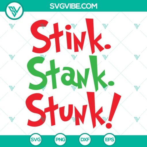 stink stank stunk svg png dxf eps cut files for cricut silhouette 4 mockup