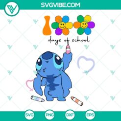 School, SVG Files, Stitch 100 Days Of School SVG Image, Stitch Graduation SVG 2