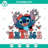 Stitch America 4th of July SVG download featuring fireworks and Disneyland - festive patriotic design for crafts and projects.