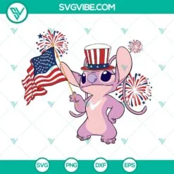 4th Of July, Disney, SVG Files, Stitch America 4th Of July SVG Download, 4