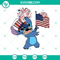 stitch and angel 4th of july svg disney patriotic independence svg png dxf eps 5 mockup