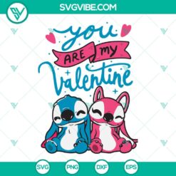 Disney, SVG Files, Valentine's Day, Stitch And Angel SVG Download, You Are My 3