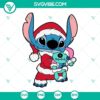 Disney themed Christmas SVG images featuring Stitch and Scrump, suitable for cutting machines like Cricut.