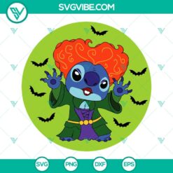 Disney, Halloween, SVG Files, Stitch As Winifred Sanderson SVG Images Bundle, 11