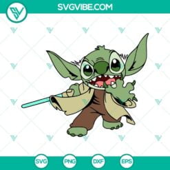 Disney, Movies, SVG Files, Stitch Baby Yoda SVG Download, Grogu SVG Image, 1