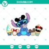 Disney Stitch Best Day Ever and Snacks SVG designs, featuring Stitch character from Lilo & Stitch, ideal for crafts.