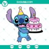 Stitch birthday themed SVG images for Cricut and Silhouette, including DXF, EPS, and PNG formats. Great for DIY projects.