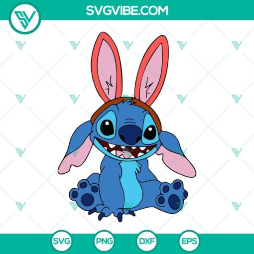 stitch bunny svg easter disney svg happy easter day svg png dxf eps cut files 10 mockup