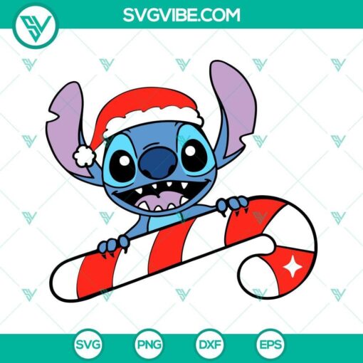 stitch christmas candy cane svg png dxf eps cricut silhouette vector clipart 3 mockup