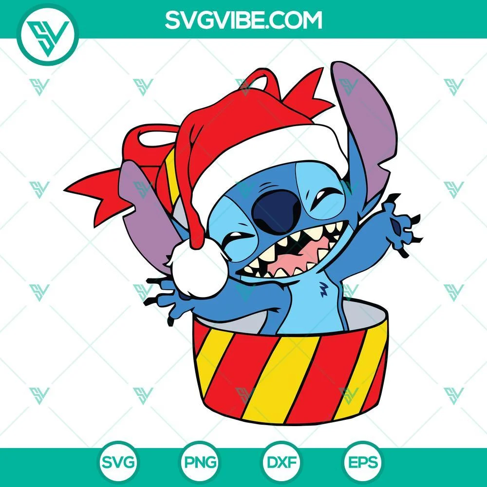 Christmas, Disney, SVG Files, Stitch Christmas Gifts SVG Files, Stitch 1