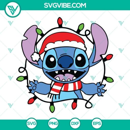 stitch christmas svg stitch christmas lights svg cut file layered 2 mockup