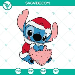 Christmas, Disney, SVG Files, Stitch Christmas SVG Files, Stitch Santa Hat SVG 4