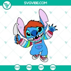 Disney, Halloween, SVG Files, Stitch Chucky Halloween SVG Image PNG DXF EPS Cut 12