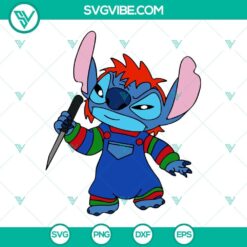 Stitch Chucky SVG Images, Stitch Horror Movie SVG Images, Killer Doll SVG Download,