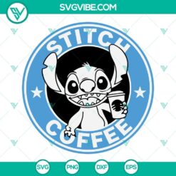 Stitch Coffee SVG Files PNG DXF EPS Cricut, Stitch SVG Download PNG Clipart